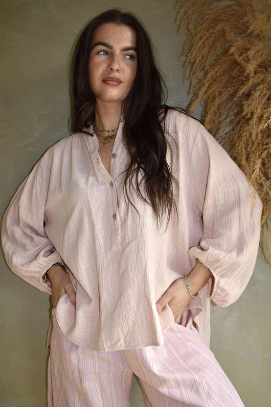 Laurie Cushion Cotton Blouse Setting Plaster /12=